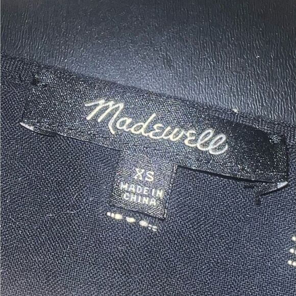 Madewell Kinston Side-Button Wrap Top in Textured Dobby Size XS EUC - Picture 9 of 12